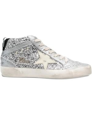 Golden Goose Mid Star "Glitter/ Sneakers - Weiß