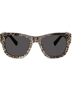 Dolce & Gabbana Dg4338 レオパード サングラス - グレー