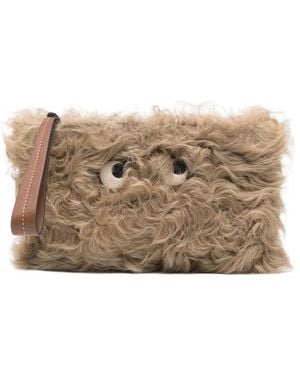 Anya Hindmarch Cuir Lisse/Peau De Mouton Retournée/Peau Lainée - Neutre