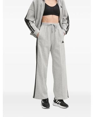 adidas Logo-Embroidered 3-Stripe Tracksuit - White