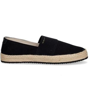 GANT Elasticated-Strap Braided Espadrilles - Black