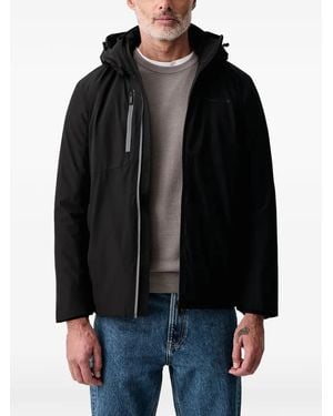 Lindbergh Logo-Print Hooded Jacket - Black