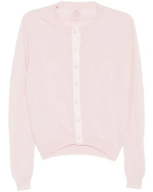 Teddy Cashmere Logo-Embroidered Cardigan - Pink