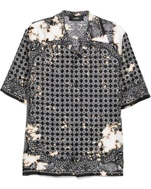 Amiri Seidenhemd mit Bandana-Print - Schwarz