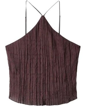 STAUD Crinkled Top - Purple