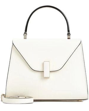 Valextra Iside Leather Tote Bag - White