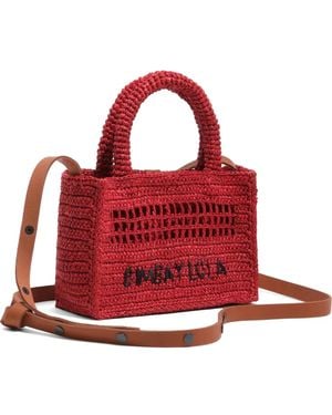 Bimba Y Lola Raffia Mini-Tas Met Plooien - Rood