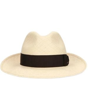 Borsalino Ribbon-Embellished Hat - White