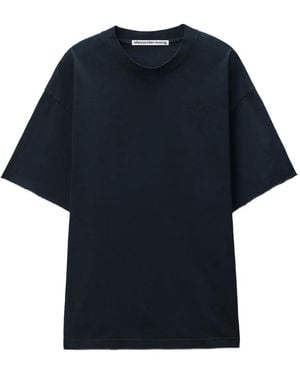 Alexander Wang Logo Cotton T-Shirt - Blue