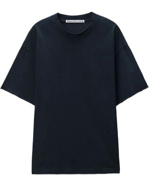Alexander Wang Logo Cotton T-Shirt - Blue
