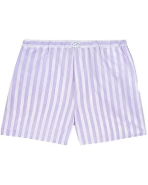 Maison Labiche Vernemouze Striped-Pattern Shorts - Purple