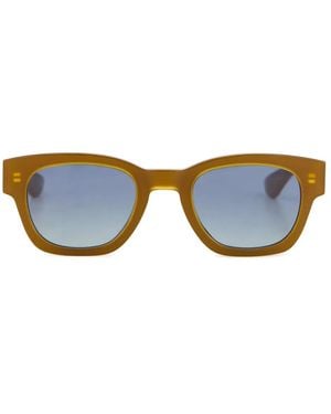 McQueen Sonnenbrille Mit Eckigem Gestell - Blau