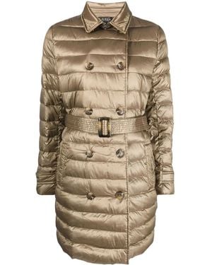 Ralph Lauren Belted-Waist Padded Coat - Natural