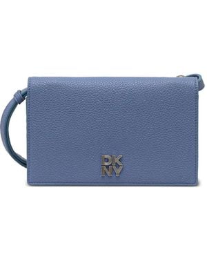 DKNY Logo-Plaque Wallet - Blue