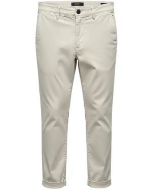 40 Weft Cuffed Straight-Leg Pants - Gray