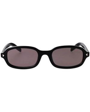 Prada Sunglasses With The Iconic Metal Plaque - Black