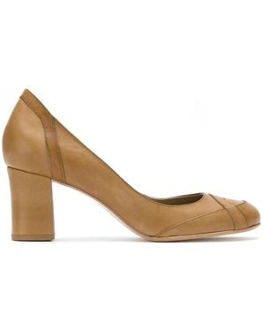 Sarah Chofakian Swan Pumps - Brown