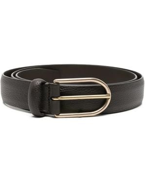 Dell'Oglio Textured Leather Belt - Black