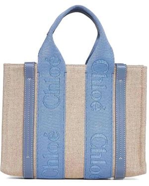 Chloé Small Woody Tote Bag - Blue