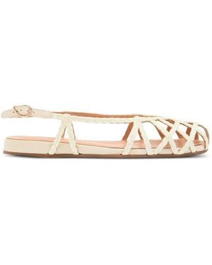 Ancient Greek Sandals Kardia Braided Cage-Style Sandals - White