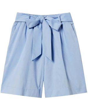 Twinset Shorts Con Pieghe - Blu