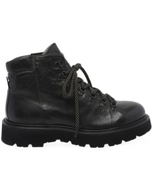 Pawelk's Lace-Up Leather Boots - Black