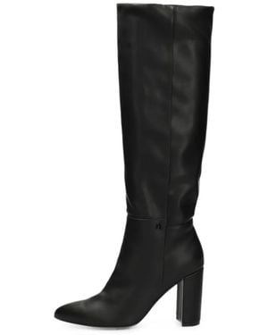 Mexx Pointed-Toe Block-Heel Boots - Black