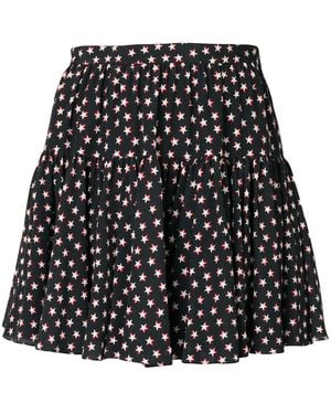 Saint Laurent Star Printing Mini Skirt - Black