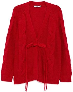 B+ AB V-Neck Cardigan - Red