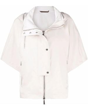 Moorer Lightweight Short-Sleeved Hooded Jacket - Multicolour