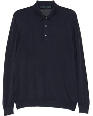 Kiton Langärmeliges Poloshirt - Blau