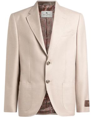 Etro Blazer À Simple Boutonnage - Neutre