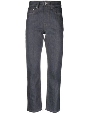 Maison Kitsuné Straight-Leg Cropped Jeans - Blue