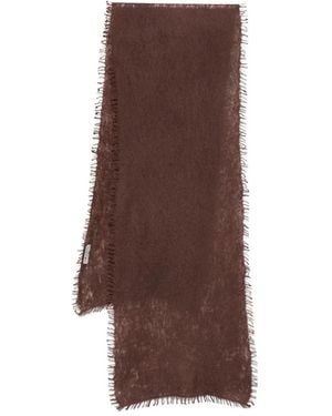 Mouleta Sciarpa Con Bordi Sfrangiati - Marrone
