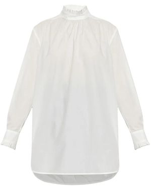 Max Mara Camisa Gettata Con Volantes - Blanco
