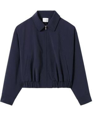 Claudie Pierlot Giacca Crop Con Zip - Blu