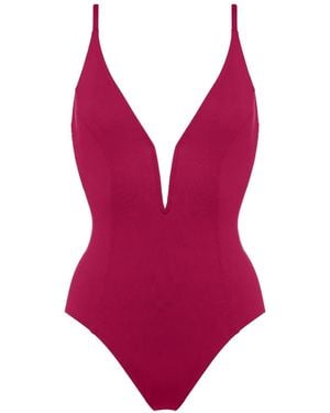 Eres Galbe V-Neck Swimsuit - Pink