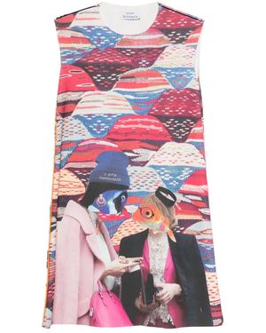 The Artistylist Graphic-Print Mini Dress - White