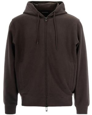 Emporio Armani Eagle Jacquard Hoodie - Grey