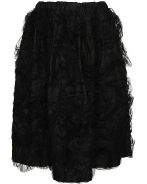 Comme des Garçons ラッフル チュールスカート - ブラック