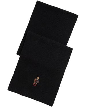 Polo Ralph Lauren Embroidered Scarf - Black