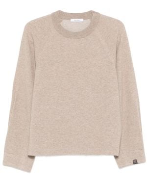 Max Mara Crew-Neck Knitted Jumper - Natural
