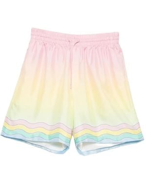 CASABLANCA Gradient Wavy-Print Shorts - Pink