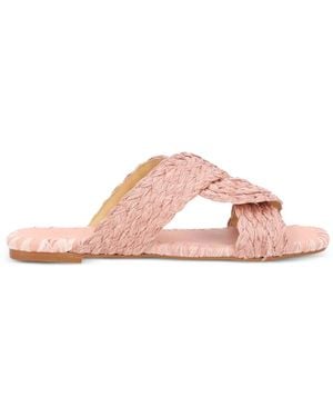 Castañer Padme Woven Flat Sandals - Pink