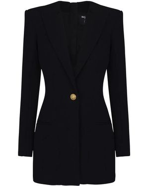 Balmain Single-Breasted Blazer Dress - Black