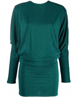 Alexandre Vauthier Wide-shoulder Knitted Dress - Green