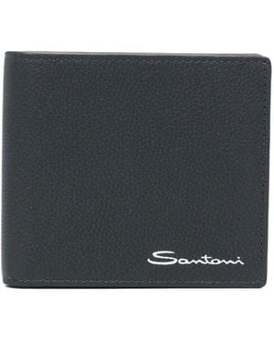 Santoni Leather Wallet - Black
