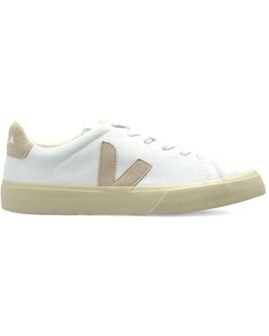 Veja Campo Logo-Patch Trainers - White