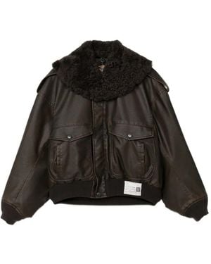Maison Mihara Yasuhiro Detachable Collar Coated Jacket - Black