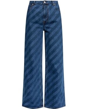 Marni Gestreepte Jeans - Blauw